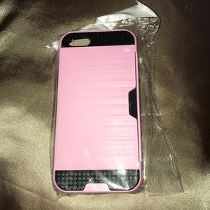 BRAND NEW IPHONE 5/5s/5se pink case with card slot